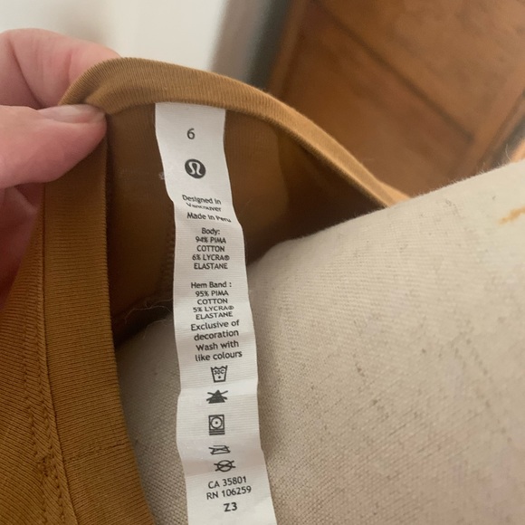 Lululemon LA Ribbed Shirt in Mustard - Picture 5 of 7